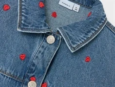 Name It cowboyjakke mellem blå denim med hjerter